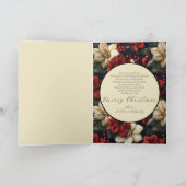 ヴィンテージフローラ折り畳みクリスマスカード シーズンカード (内部)