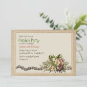 ヴィンテージフローラ招待状 招待状 (スタンド正面)