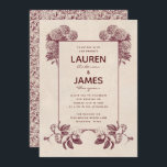 ヴィンテージフローラ招待状Iレトロ植物学 招待状<br><div class="desc">アンティークの花のイラストはエレガント、このインスパイアヴィンテージ結婚式招待状デザイン。バーガンディーレッドとアイボリーカラーの色調とアンティーク紙テクスチャ。結婚式とカスタム披露宴のために自分の文字でパーソナライズ。何か連絡のデザインで店を通して下さい。コレクション「ヴィンテージフローラ」コレクションで使用可能な結婚一致アイテム。</div>