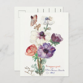 ヴィンテージフローラ新年 シーズンポストカード