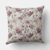 ヴィンテージフローラ新聞パターン クッション (裏面)