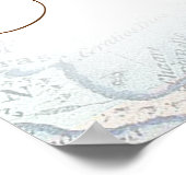 ヴィンテージフローラ旅行ブライダルシャワーへようこそ ポスター (角)