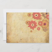 ヴィンテージフローラ旋回結婚式招待状 招待状 (裏面)