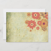 ヴィンテージフローラ旋回結婚式招待状 招待状 (裏面)