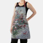 ヴィンテージフローラ旧手書きカスタムイニシャル エプロン (インサイチュ)