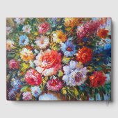 ヴィンテージフローラ明るい国の花パーソナライズされた ゲストブック (裏面)