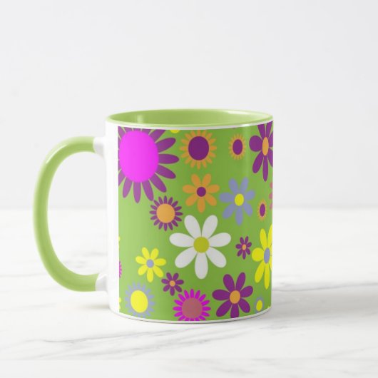 ヴィンテージフローラ春ハッピーマザーズデイマグ マグカップ (左)