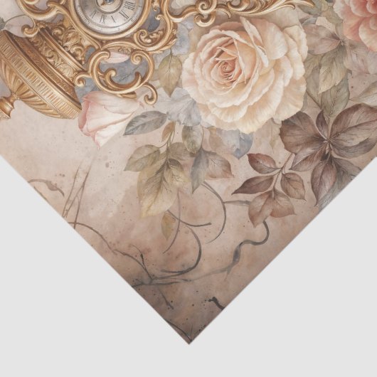 ヴィンテージフローラ時計のタイムレスエレガンス 薄葉紙 (詳細)