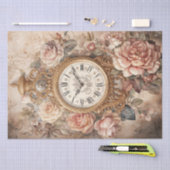 ヴィンテージフローラ時計のタイムレスエレガンス 薄葉紙 (クラフト)