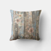 ヴィンテージフローラ木製パネル枕 クッション (裏面)