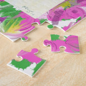 ヴィンテージフローラ枠と花束 ジグソーパズル (側面)