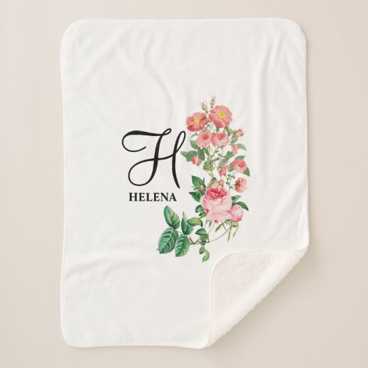 ヴィンテージフローラ植物単図カスタマイズ図 シェルパブランケット (正面)