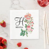 ヴィンテージフローラ植物単図カスタマイズ図 スタンダードランチョンナプキン (インサイチュ)