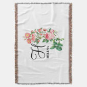 ヴィンテージフローラ植物単図カスタマイズ図 スローブランケット (正面縦)