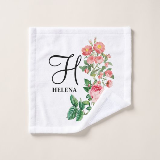 ヴィンテージフローラ植物単図カスタマイズ図 バスタオルセット (ウォッシュタオル)