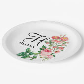 ヴィンテージフローラ植物単図カスタマイズ図 ペーパープレート (アングル)