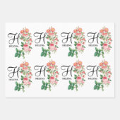 ヴィンテージフローラ植物単図カスタマイズ図 ラッピングペーパーシート (正面2)