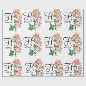 ヴィンテージフローラ植物単図カスタマイズ図 ラッピングペーパー (フラット)