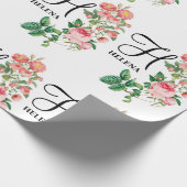 ヴィンテージフローラ植物単図カスタマイズ図 ラッピングペーパー (角)