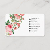 ヴィンテージフローラ植物単図カスタマイズ図 名刺 (裏面)