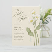 ヴィンテージフローラ植物性ベビーシャワー 招待状 (スタンド正面)