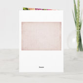 ヴィンテージフローラ植物性金ゴールドアクセント悔やみや弔慰 カード (裏面)