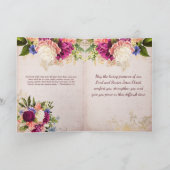 ヴィンテージフローラ植物性金ゴールドアクセント悔やみや弔慰 カード (内部)