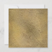 ヴィンテージフローラ植物性金ゴールドブライダルシャワー 招待状 (裏面)