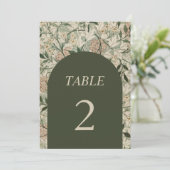 ヴィンテージフローラ植物緑ボホアーチテーブル2 (スタンド正面)