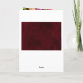 ヴィンテージフローラ植物金ゴールドアクセント悔やみや弔慰 カード (裏面)