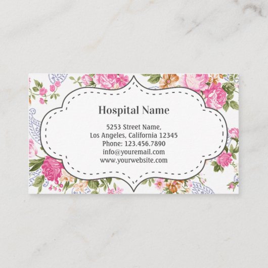 ヴィンテージフローラ歯科クリニック歯科医 名刺 (裏面)