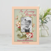 ヴィンテージフローラ死亡告知カード 案内状 (スタンド正面)