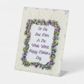 ヴィンテージフローラ母の日の台座標識 台座サイン (正面)