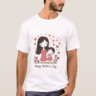 ヴィンテージフローラ母の日Tシャツ Tシャツ