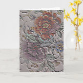 ヴィンテージフローラ母日 カード (黄色い花)