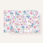 ヴィンテージフローラ水彩手絵を描デザイン バッジ (裏面)