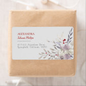 ヴィンテージフローラ水彩植物性住所 シール (インサイチュ)