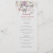 ヴィンテージフローラ水彩結婚式 プログラム