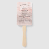 ヴィンテージフローラ水彩結婚式 プログラム ハンドファン (裏面)