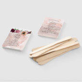 ヴィンテージフローラ水彩結婚式 プログラム ハンドファン (組立なし)