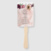 ヴィンテージフローラ水彩結婚式 プログラム ハンドファン (正面)