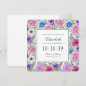 ヴィンテージフローラ水彩 | 牡丹 – 花嫁のメイド 招待状 (正面/裏面)