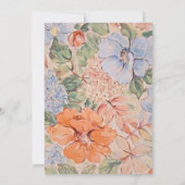 ヴィンテージフローラ水結婚色 招待状 (裏面)