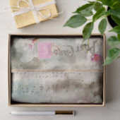 ヴィンテージフローラ水色 薄葉紙 (ギフト)