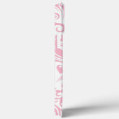 ヴィンテージフローラ渦巻きピンクと白 Case-Mate iPhoneケース (裏面 / 右)