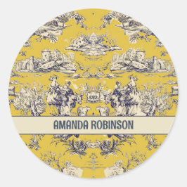 ヴィンテージフローラ湖イエロートイレデジュイモノグラム ラウンドシール