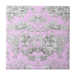 ヴィンテージフローラ湖ピンクトイレデジュイミモノグラム タイル