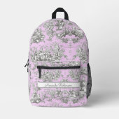 ヴィンテージフローラ湖ピンクトイレデジュイモノグラムac プリントバックパック (正面)