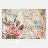 ヴィンテージフローラ照合パターン ラッピングペーパーシート (正面2)