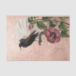 ヴィンテージフローラ熱帯鳥 薄葉紙